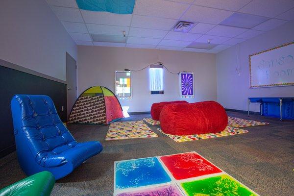 Sensory Room - For patients to use when they overwhelmed or overstimulated and need a place to de-escalate or rest.