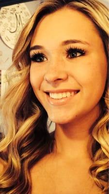 Beautiful Mekayla after she got her lashes done for Homecoming!