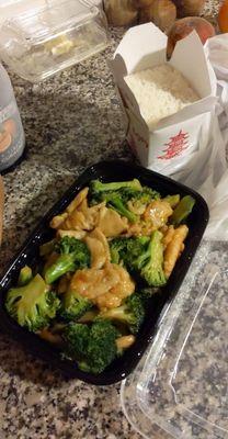 Chicken and broccoli