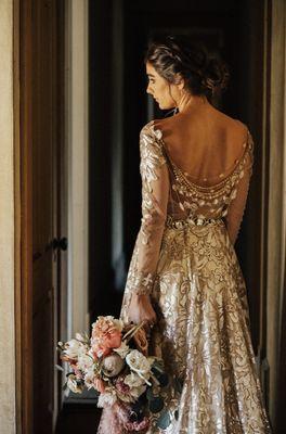 champagne wedding gown - now circulating all over Pinterest