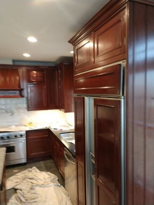 Refinishing kitchen cabinets