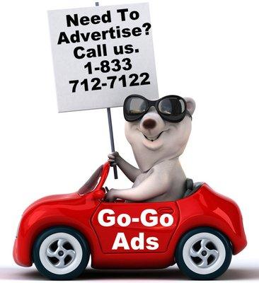 We advertise your business like no other! We work hard to get your business the attention it deserves! GO-GO WITH GO-GO-ADS!