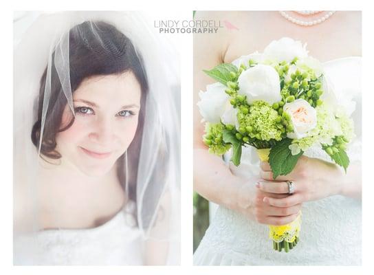 Bridal portraits and beautiful bouquets.