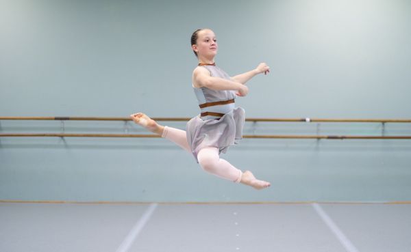 Modern class at Charlotte School of Ballet.