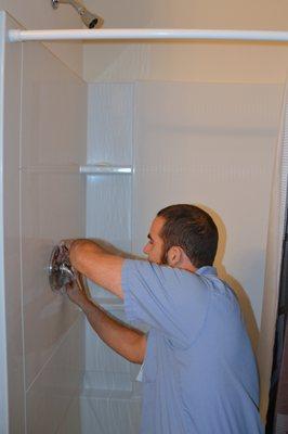 Shower faucet repair.