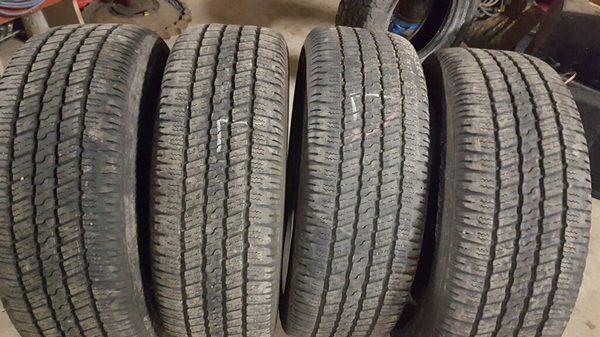 Used Tires with 70-85% Tread remaining. Great Prices on new & used tires.