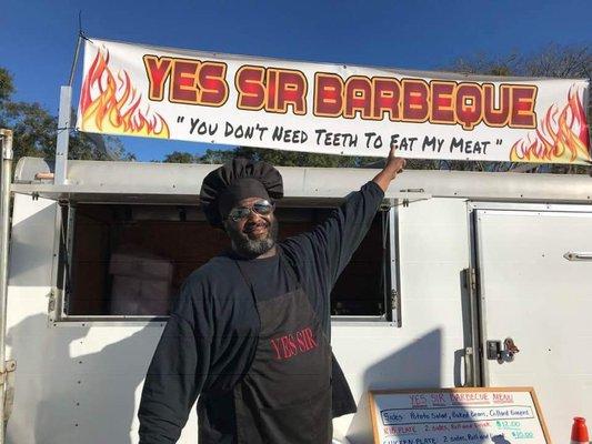 The owner/ Cook of YES SIR BBQ