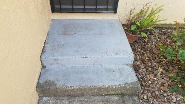 Old patio step