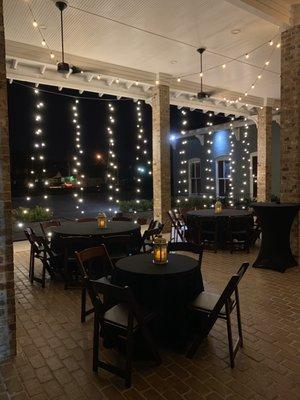 Our patio festoon lights