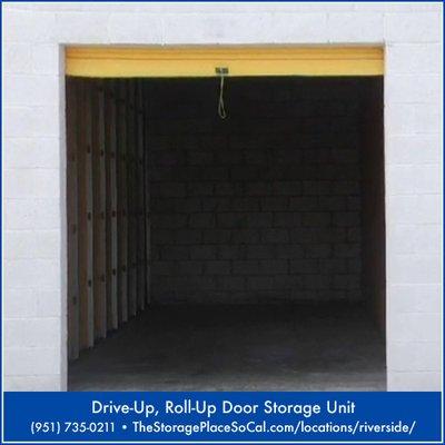 Drive-Up, Roll-Up Door Self-Storage unit at The Storage Place, Riverside, CA self-storage facility on Severn Way.