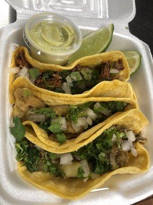 Delicious Tacos!!!  Barbacoa Chicharon  Picadillo Pastor Bistek Pollo Lengua