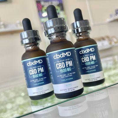 NEW CbdMD 1500mg Sleep Tincture with CBN, Melatonin, Valerian root, Chamomile and other botanicals for relaxation and sleep.