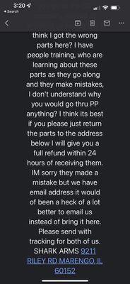 Second part of his reply to PayPal...