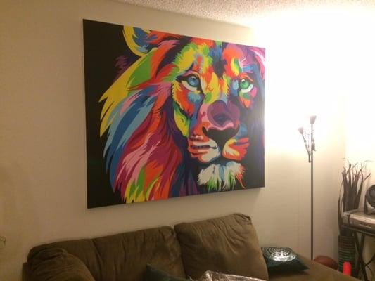 The finished product! Ray even gave us hooks to hang the art with.