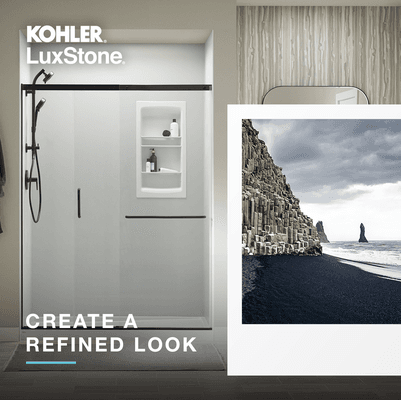 Kohler LuxStone Walk in Shower creates a refined look in your home.