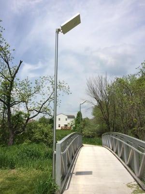 These Solar lights provide safe passage for people going to and from the Fleetwood High School...