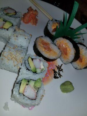 California and Salmon Rolls