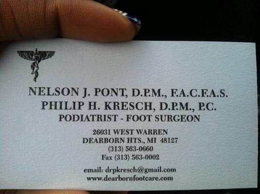 Business card - NEW LOCATION