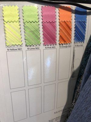 So many fun color options for bowties and cumberbunds.