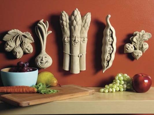 a sample of our whimsical veggie series wonderful indoors or out