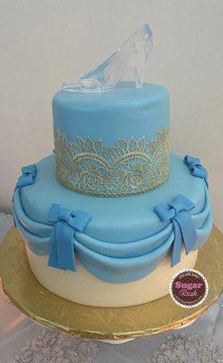 Cinderella inspired 2 tier cake