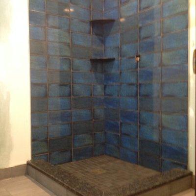 Shower wall tile