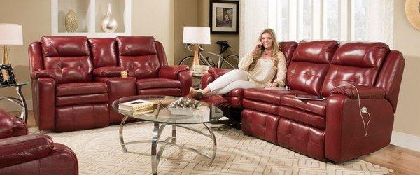 Southern Motion Power Reclining options let you customize your comfort at the push of a button.
 Made in USA