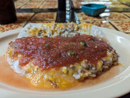 Bean Egg and Cheese Breakfast Taco.