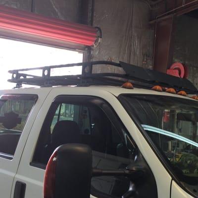 Roof rack I gave my husband for his birthday that I got from Auto and Truck Ambulance.