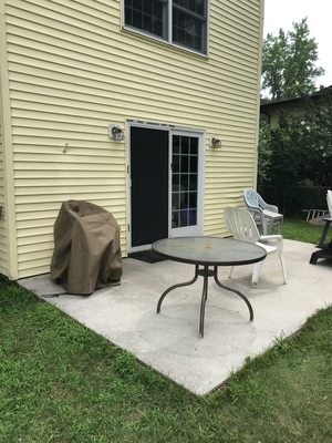 After: house and patio pressure wash