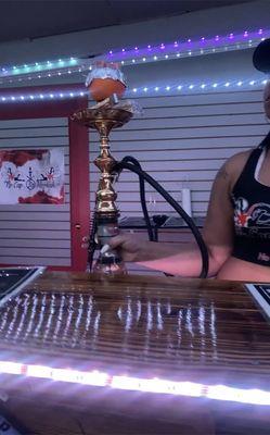 Fruit Head: Orange Head Hookah.