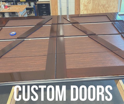 Custom  Stained Wood Overlay Doors