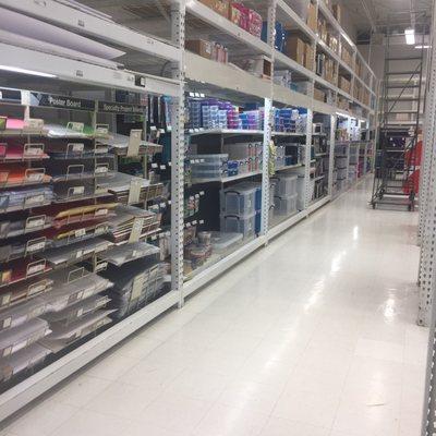 A typical aisle at Office Depot.