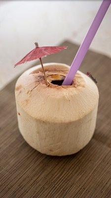 Fresh coconut drink!