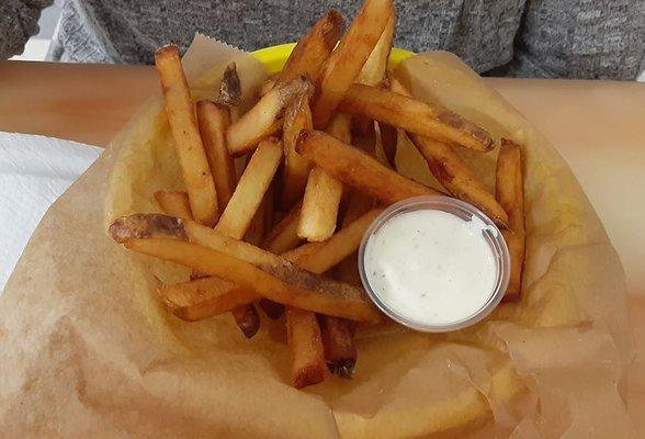 Homemade Fries, Homemade Ranch Dressing!