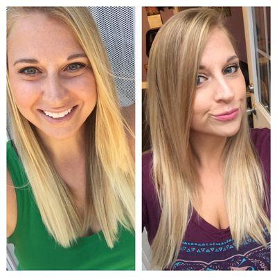 Darker blonde transformation for winter