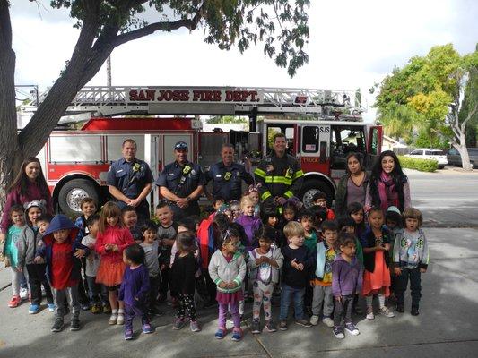 Fire Fighters visiting our school