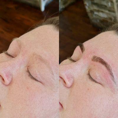 Brow tint before after