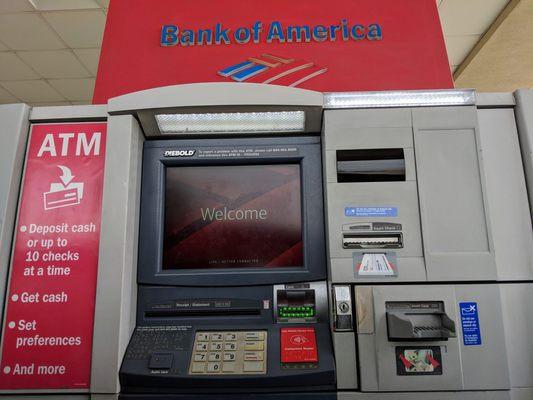 ATM at the drive-thru. This ATM is the first of two in the same lane.