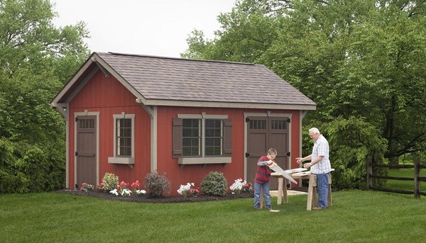 Beautifully built sheds from Weaver Barns sold here.