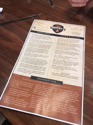 Menu side 2