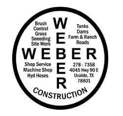 Weber Construction,Uvalde, Texas,Land Clearing,Brush Clearing,Tanks, Pond Construction