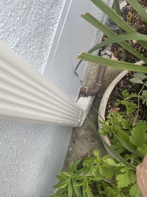 downspout to drain straight into my foundation