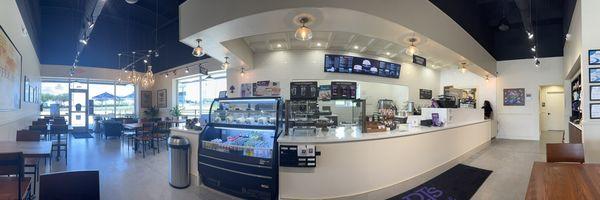 Pano of the whole coffee shop