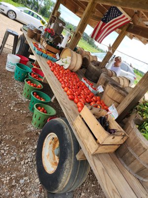 Produce cart, pick your own.