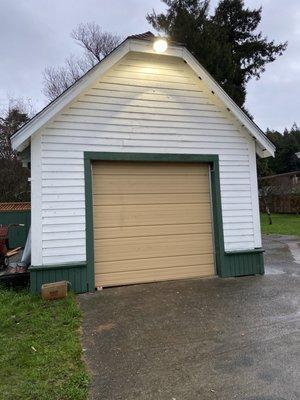 My garage photo with newly installed roll up door