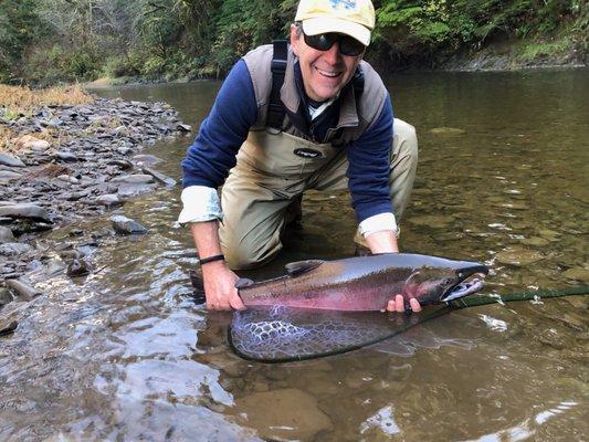 Rosy Catch and Release Salmon on the Olympic Peninsula