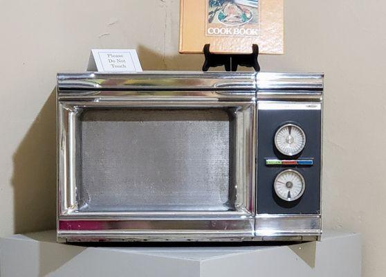 Amana Microwave, like I had at home as a kid, at Amana Heritage Museum