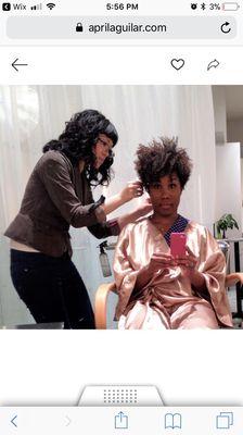 April creating a taper cut on type 4 super curly hair.