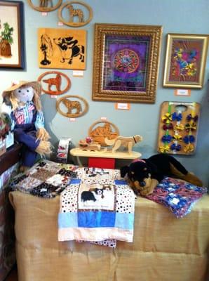 Pet quilts, cards and clothing